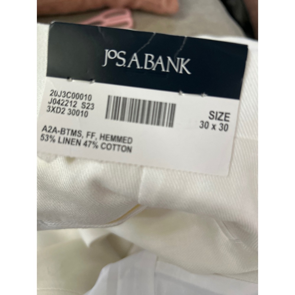 Jos A Bank Suit Set 41R 30x30 White Linen Cotton Slim Fit Separates NEW NWT - Picture 16 of 16